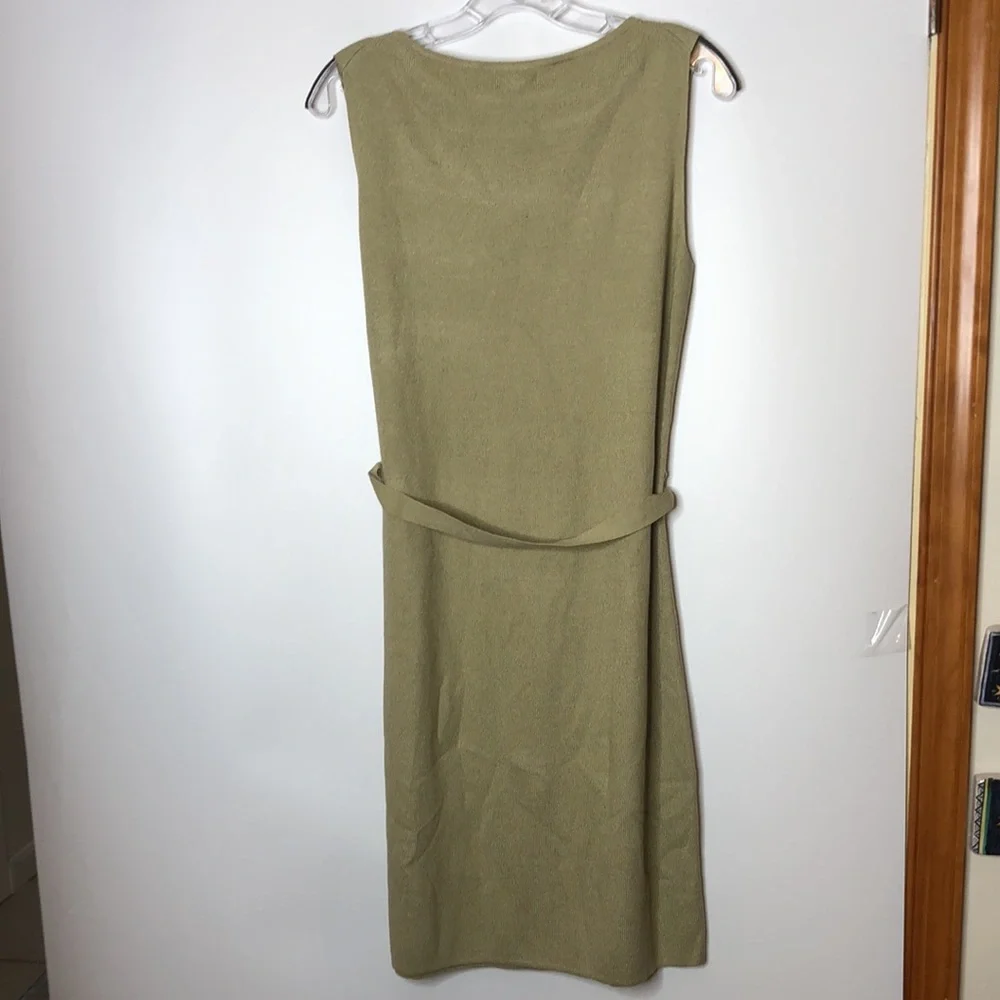 Due Per Due Women's Dress Cream Sleeveless Stretch Knit Dress Size M Medium - Picture 6 of 6